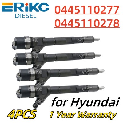 4PCS 0445110277 Auto Engine Injector Assy 0445110278 0986435181 for Hyundai