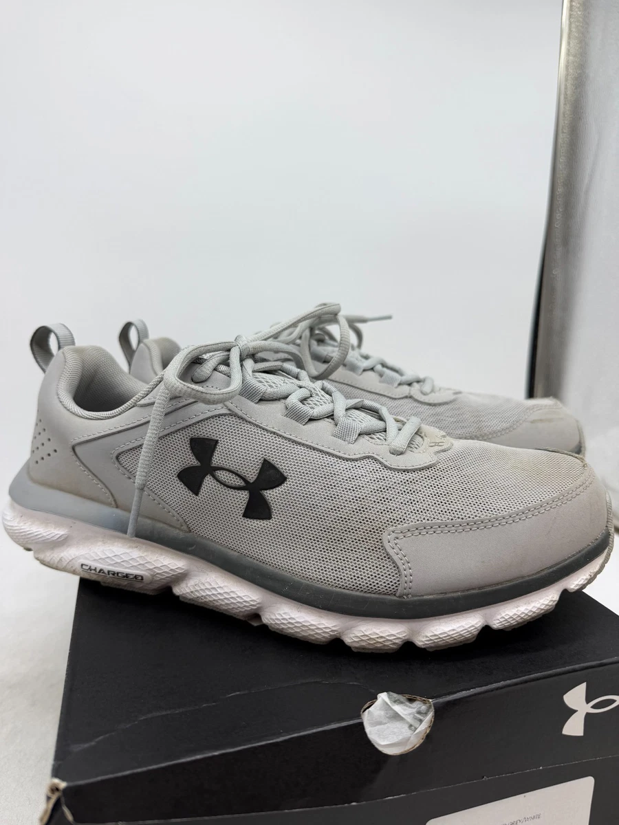 Under Armour Charged Assert 9 4E Extra Wide Men\'s 13 Gray White New In Box Under Armour Charged Assert 9 4E Wide Mod Grey White for  main image 4