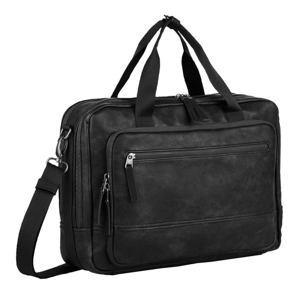 camel active Traces Business Bag Businesstasche UmhäNgetasche Black Schwarz Neu-image