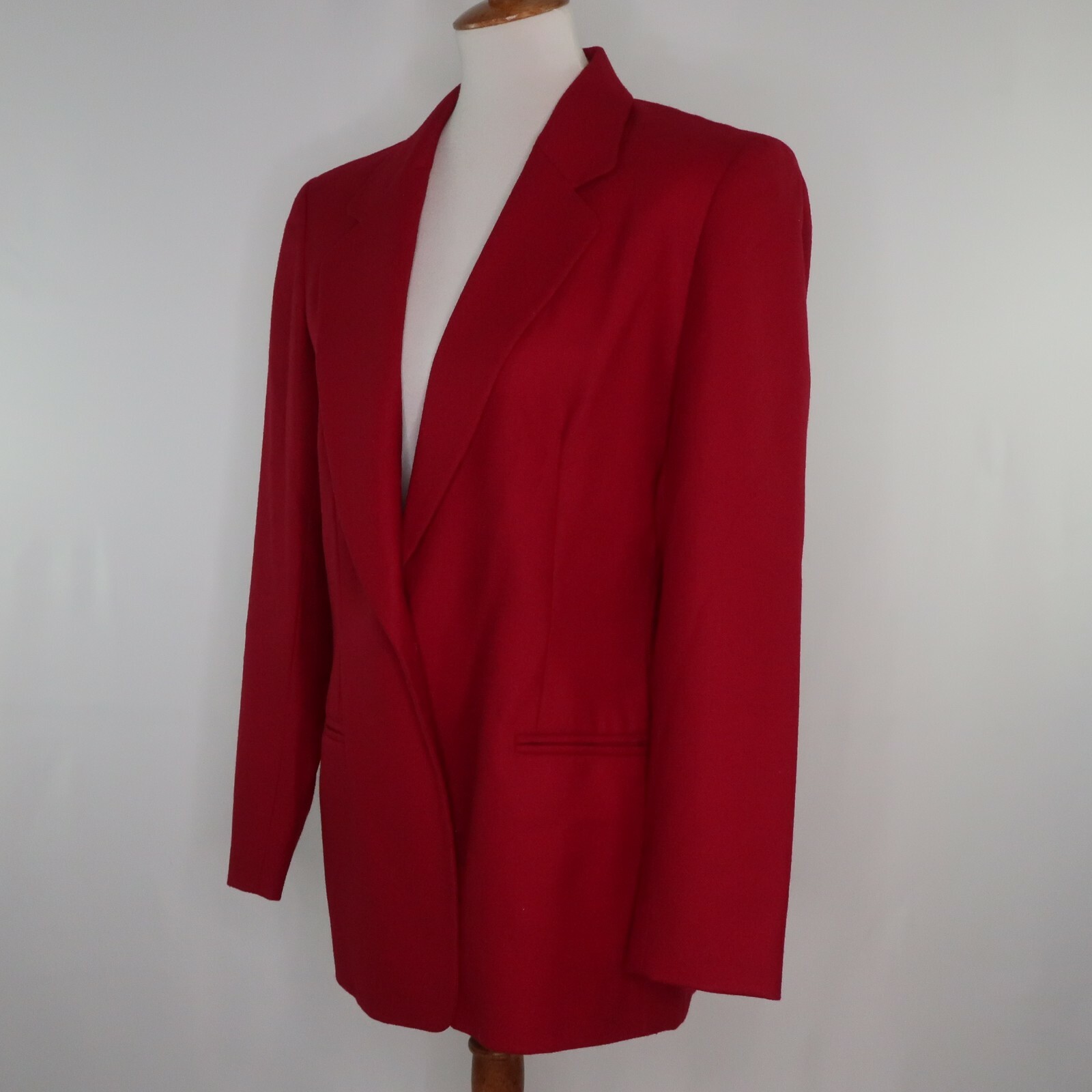 VTG Pendleton Virgin Wool Solid Red Jacket Blazer… - image 4