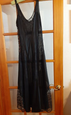Vintage Fredericks Of Hollywood Big Sweep Black Lace And Nylon Nightie Sz S