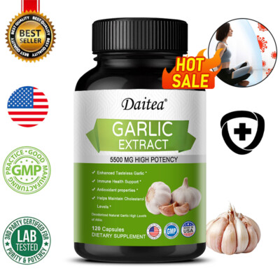 5500mg Garlic Rapid Release Capsules 5500 Extract organic caps