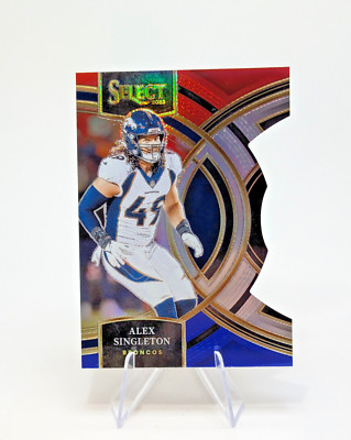 2023 Panini Select Football #144 Alex Singleton - Red and Blue Prizm Die-Cut