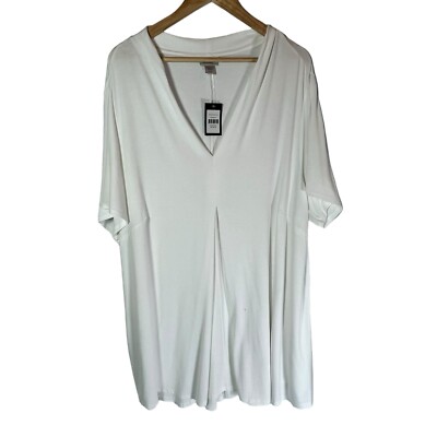 Avenue Women s Top Kaylie Hi Lo Blouse Color White Size 26/28 Beautiful Style