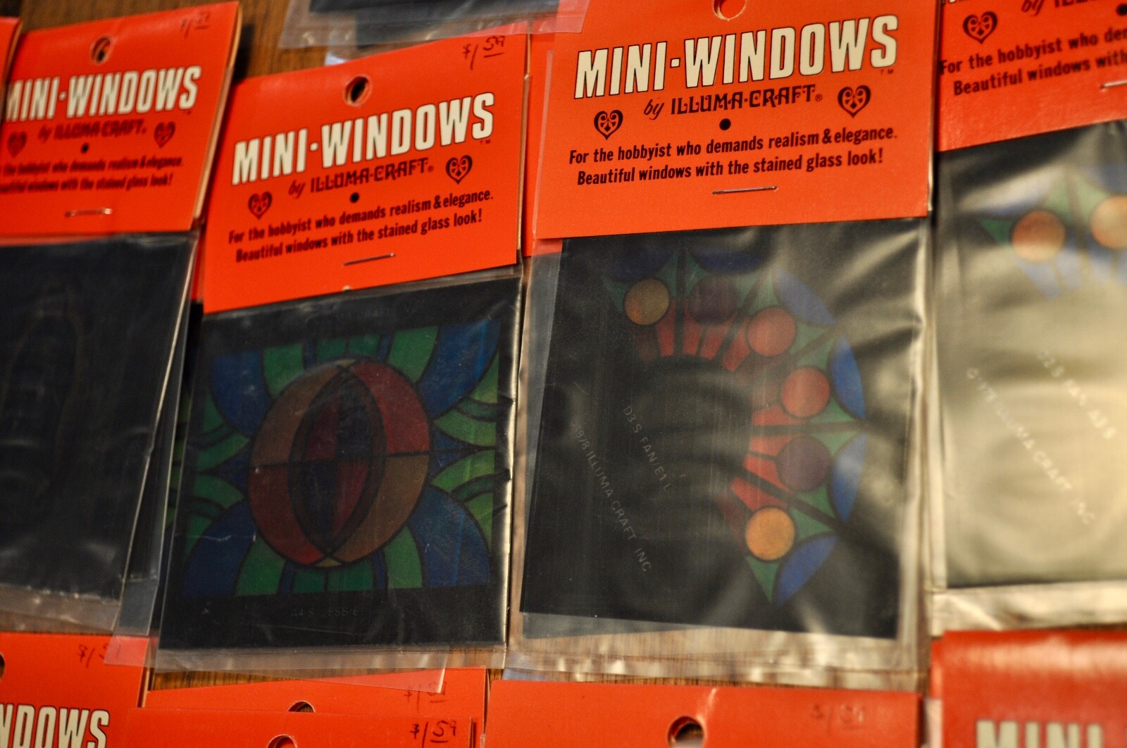 IllumaCraft Dollhouse Stained Glass Window Insert NEW Vintage (FOR 1