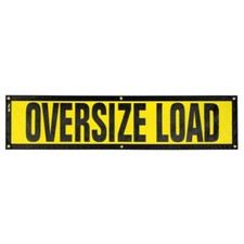 Oversize Warning Products - Grommet Escort Oversize Load Sign 14" x 60"