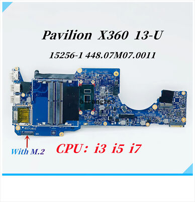 15256-1 448.07M07.0011 Mainboard For HP Pavilion X360 M3-U With i3 i5 i7 CPU
