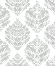 RoomMates Hygge Fern Damask Peel & Stick Wallpaper Roll 20.5" x 16.5', 28.18 SF