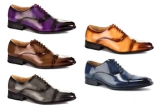 Gino Vitale Lace-up Cap Toe Dress Shoes