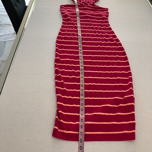 Ted Baker Canna Women Dress Cross Over Neck Pink Striped NO Belt Size 1 = 4 - Picture 13 of 14