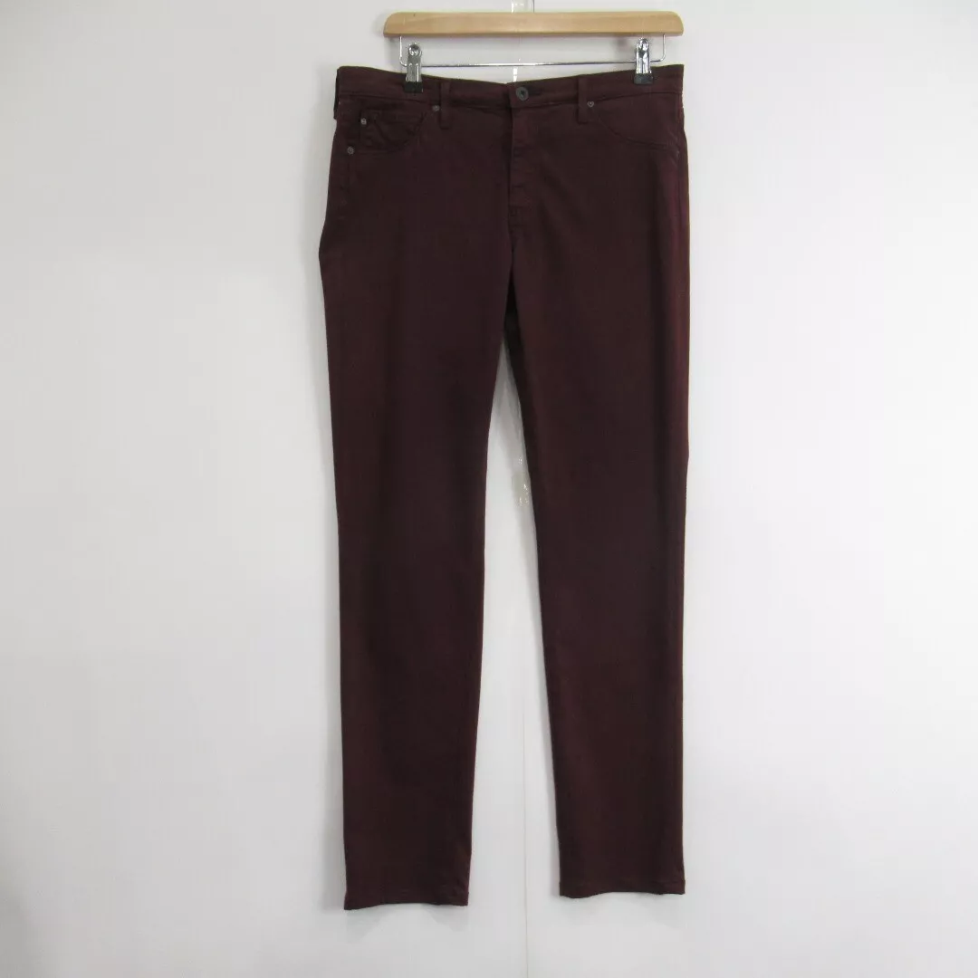 Adriano Goldschmied AG Size 30R Jeans Burgundy The Prima Cigarette