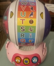 LeapFrog Spin and Sing Alphabet Zoo AMZN Exclusive Pink Teaches ABCs TESTED