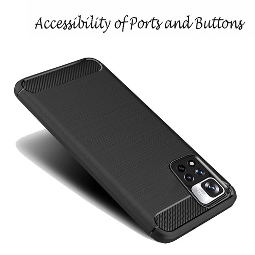 Carbon Fibre Shockproof Bumper Case Cover For XiaoMi Redmi Note 10 11 Pro 4G 5G - Picture 8 of 9