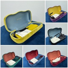 Gucci Brillenetui XL Etui Box Schale Schatulle Samt Neu Blau, Lila, Grün, Gelb