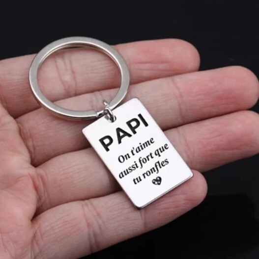 Porte-clés Papi Personnalisé – Cadeau Fête Des Grands-pères
