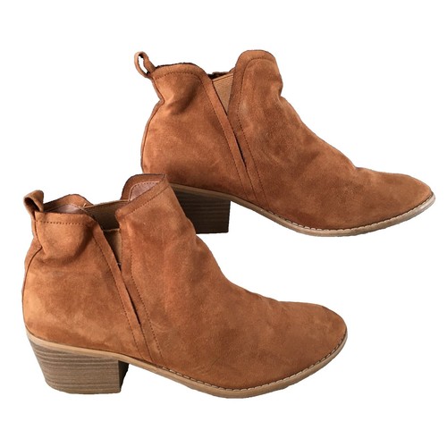 American Eagle Girls Leather Ankle Boots Size 5.5 Calvin 277-E5