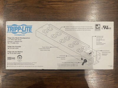 Tripp-Lite TLM1015NC Power Strip, 10 Outlets, Metal Case, 15 ft. Cord. 10 Way