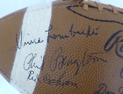 1962 Champ Packers Autographed Football 39 Sigs Johnny Blood