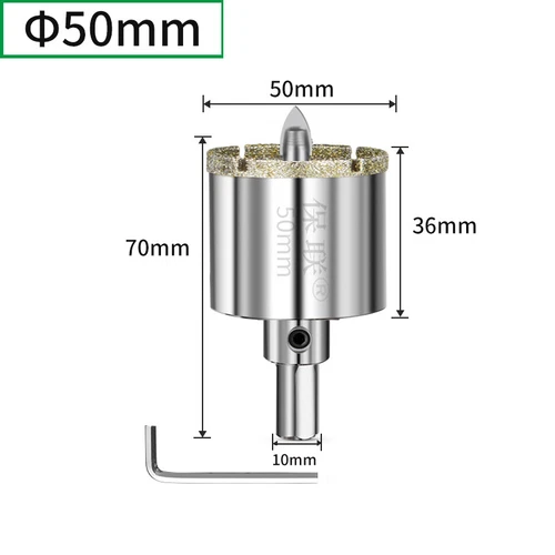Diamantbohrer 16mm - 120mm Bohrkrone Lochsäge Fliesenbohrer Keramik Marmor Glas - Picture 26 of 41