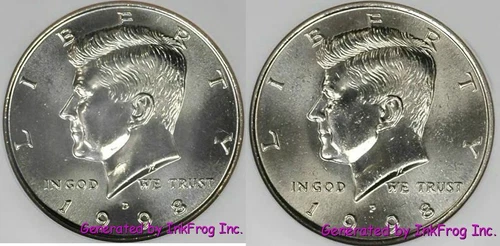 1998 P & D Kennedy Half pair Choice/Gem Bu Set from mint sets