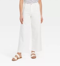 Women  s High Rise Sailor Wide Leg Ankle Jeans - Universal Thread - Size 4