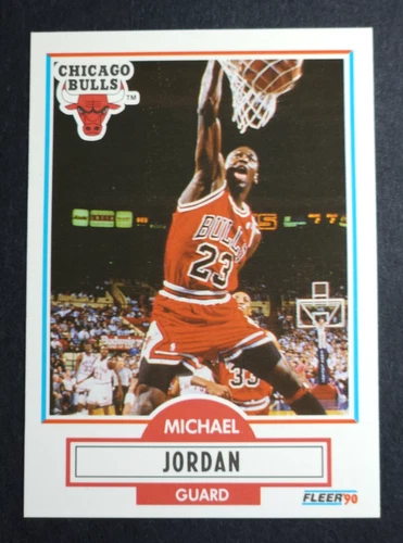 1990-91 FLEER #26 MICHAEL JORDAN \*M15\* CHICAGO BULLS HAS BLACK LINE \*NRMT/MINT\*