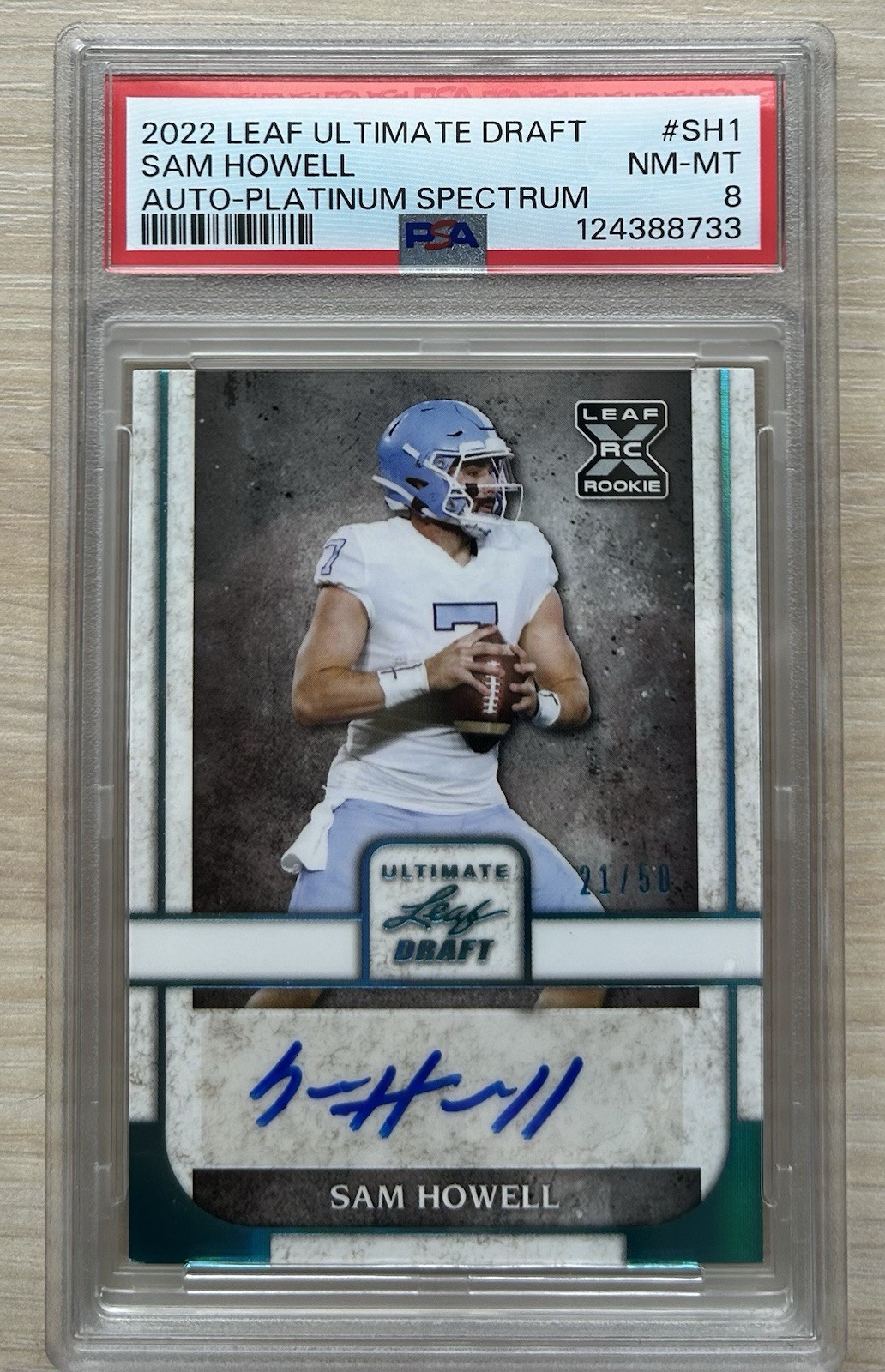 Sam Howell Leaf Ultimate Draft Autographs #SH1 Platinum Spectrum