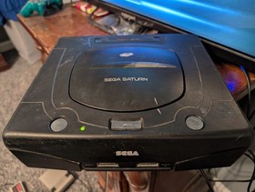 Sega Saturn MK-80000A Black Console w/hook ups- Powers On - Parts or Repair Only