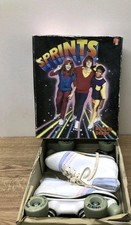 Vintage Sprints Roller Derby Skates White/Pastel Striped Girls Size 3 Skating