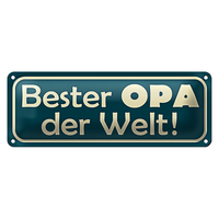Blechschild Spruch 27X10Cm Bester Opa Der Welt Dekoration