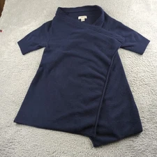 Kenar Sweater Womens S Blue Wrap Cardigan 100% Cashmere Soft Cozy Small Flaw