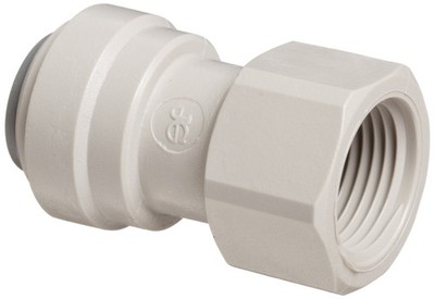John Guest Acetal Copolymer Tube Fitting, Flat End Adaptor, 3/8'' Tube OD x 3/...