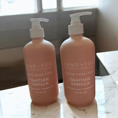 2-Pack Sand + Fog Tahitian Vanilla Hand Soap 15.7 oz   Aloe   Paraben-Free