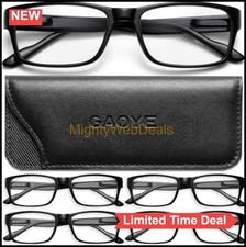 Reading Glasses 5 Pack Blue Light Blocking Readers Spring Hinge Polycarbonate