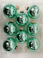 Christbaumkugel Weihnachtskugel Christbaumschmuck Krebs Glas Lauscha Mint GrüN