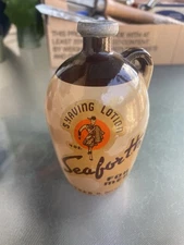 Vintage SEAFORTH Shaving Lotion For Men Brown Jug Alfred D. McKelvy
