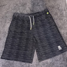 Psycho Bunny Lukas Hand Drawn swim trunks in black. Size Youth XL 18/20