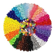 Bulk Pack of 24 Rainbow Pony Beads - 24 Colors - Craft Bracelets - 4800