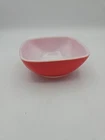 Vintage Pyrex Red Square Ovenware Bowl #410 12oz 1950’s Mid-Century USA