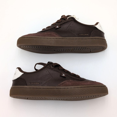 Cariuma TOCA Coffee Brown Diamond Leather Brown Suede Sneaker Women's 7 Mens 5.5