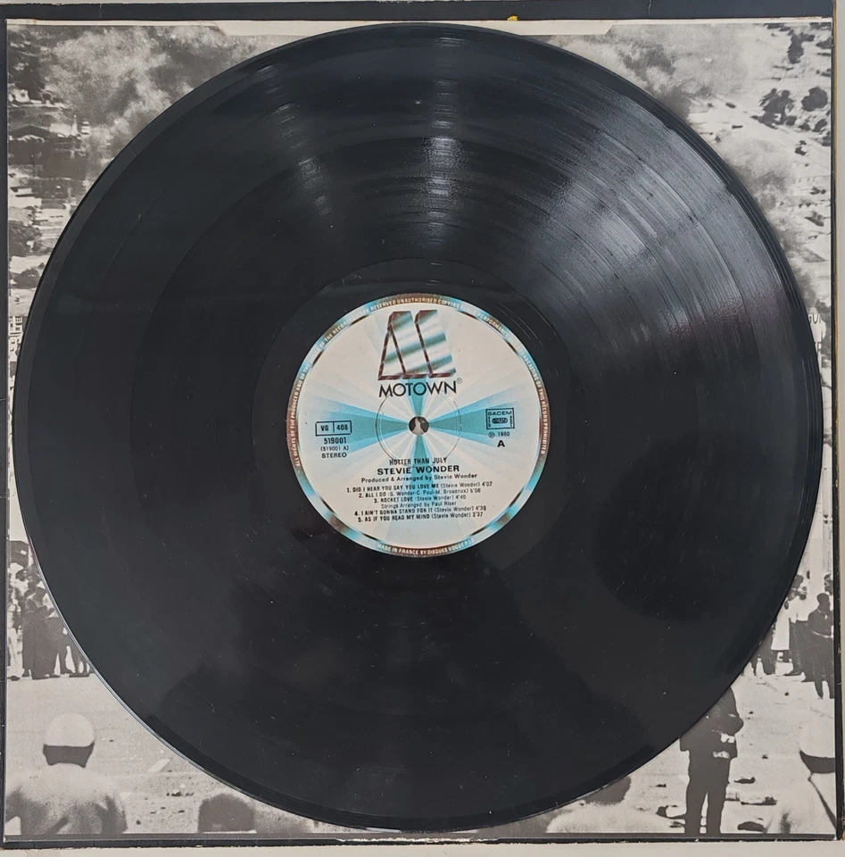 Vinyle 33t LP Stevie Wonder - Hotter than July (1980 - Motown) - Photo 4/4