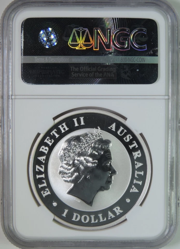 2016 P Australia Kookaburra 1oz .999 Silver $1 Coin Early Releases NGC MS70 - Image 2 of 4