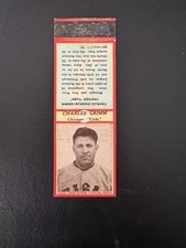 1937 Diamond Matchbooks Vintage Baseball CHARLES GRIMM