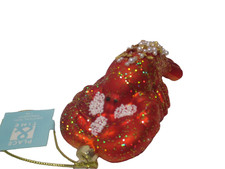 Christmas Nautical Coastal Beach Glass Lobster Ornament New Free Shipping
