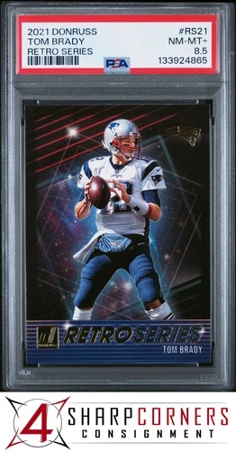 2021 PANINI DONRUSS RETRO SERIES #RS21 TOM BRADY POP 1 PSA 8.5