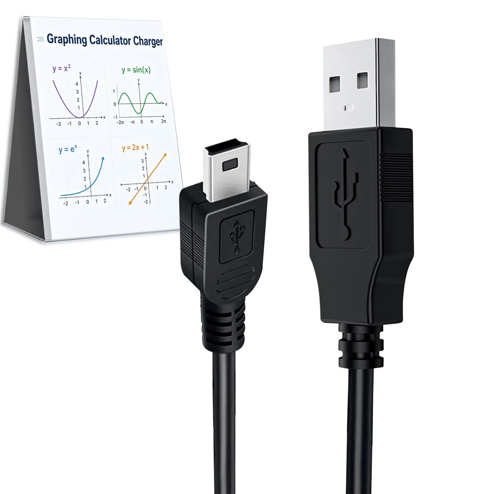 TI-84 Plus CE Calculator Charger: TI 84 Nspire Ti 84 plus ce charger, Black