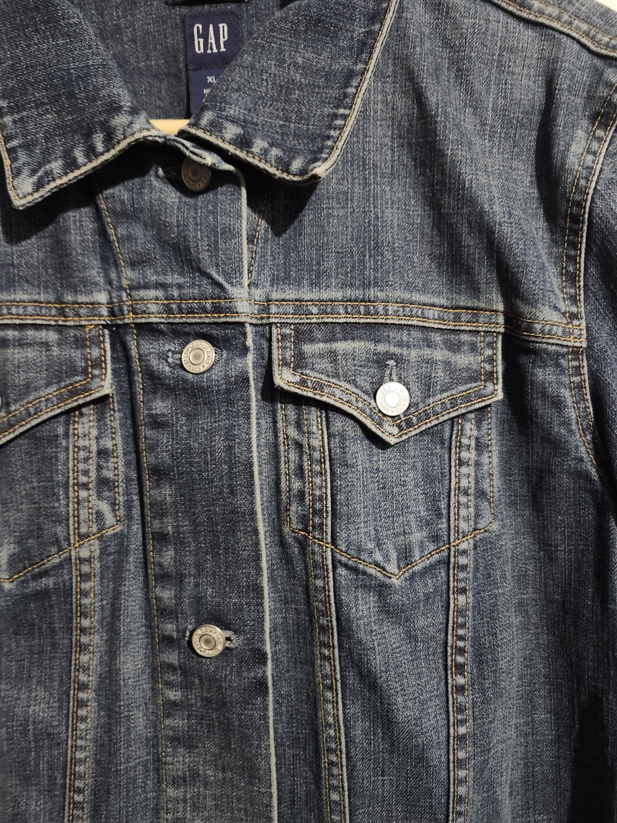 Gap Stretch Button Collared Women's Denim Jacket … - image 3