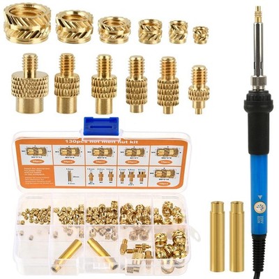 139PCS Gewindeeinsätze Lötspitzen Set, Einschmelzgewinde Gewindeeinsatz 3D Druck