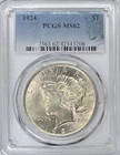 1924 P 90% Silver Peace Dollar PCGS MS62