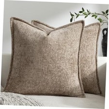 Pack of 2 Decorative Throw Pillow Covers 20x20 20" x 20" Pack of 2 Khaki